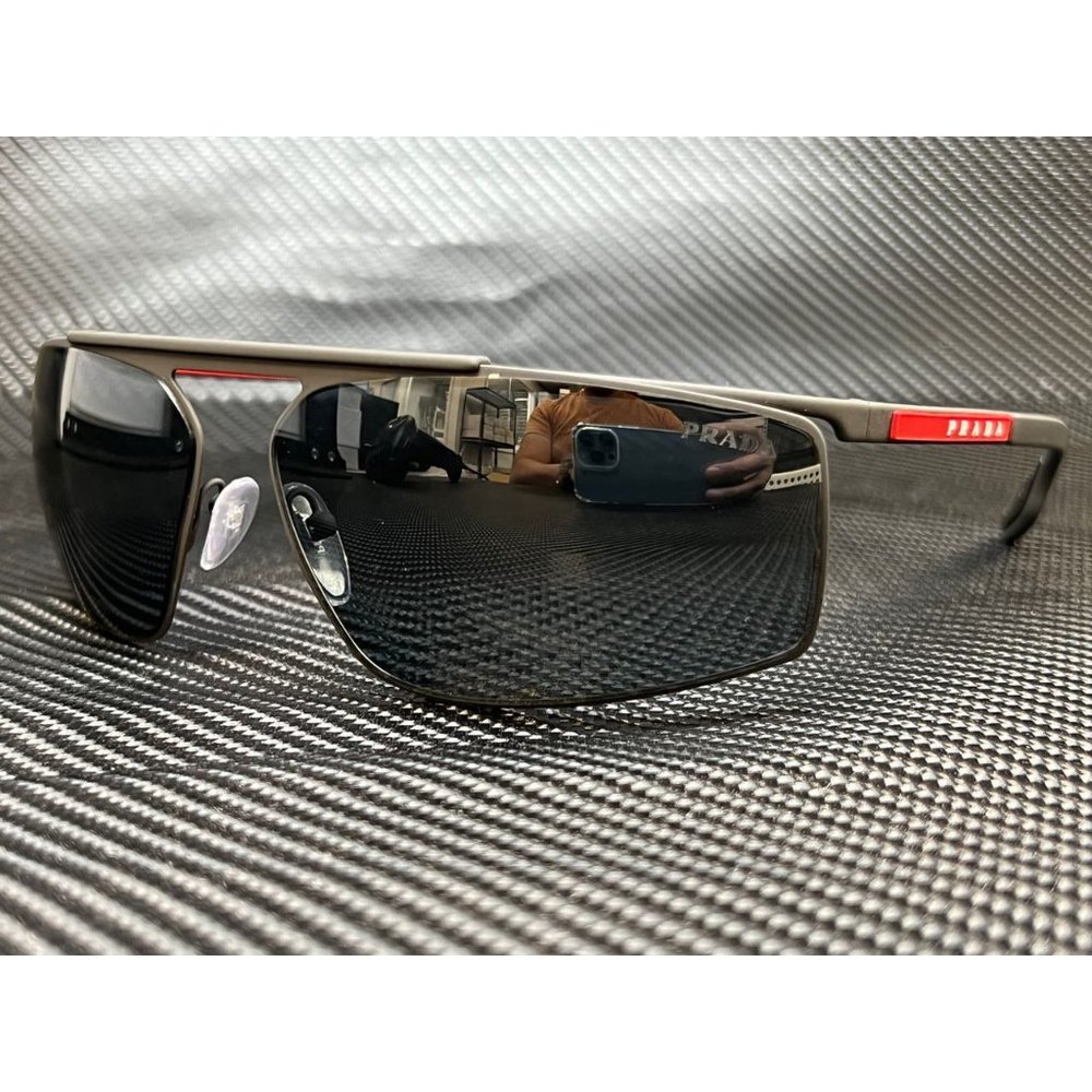 Prada Grey Rubber Men 68mm Sunglasses! New w/ box